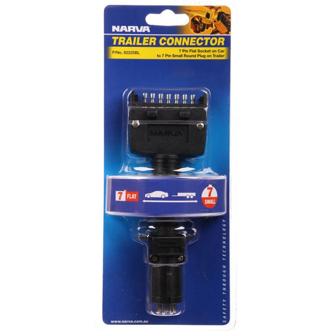 Trailer Plug 7 Pin Flat Socket to Round Plug
