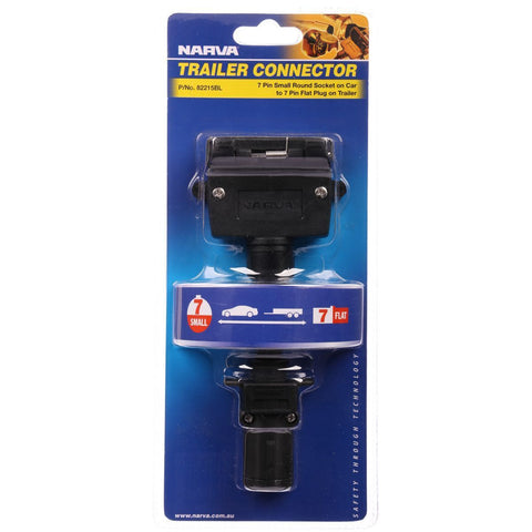 Trailer Plug 7 Pin Round Socket to Flat Plug