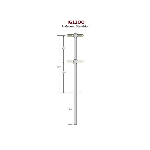 Pipe Stanchion In Ground 32-25NB